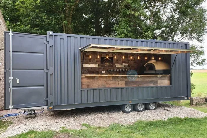 18ft container type food vending trailer