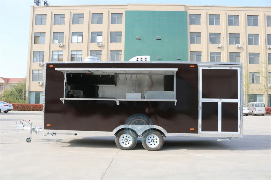 black square food trailer