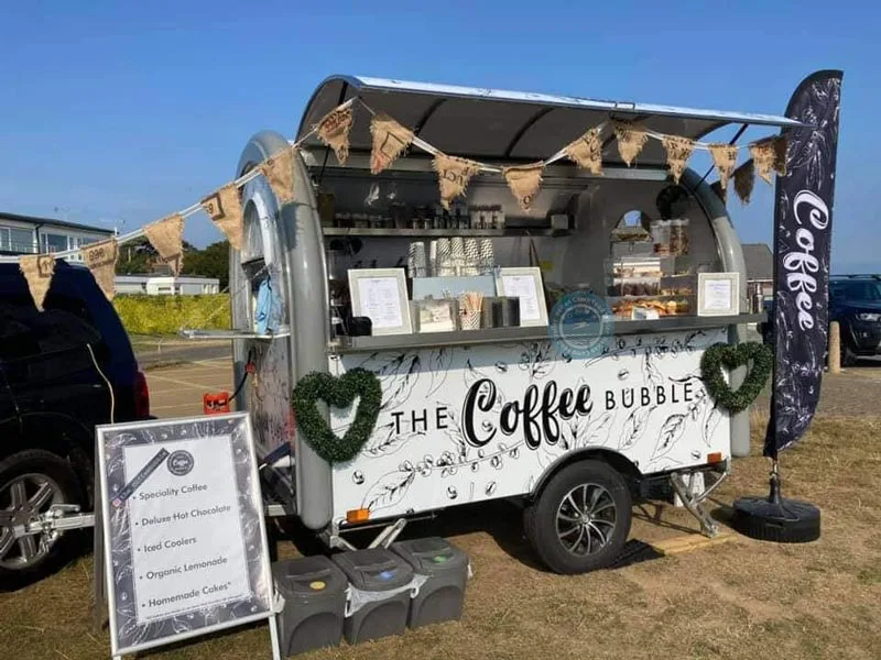 round coffee trailer