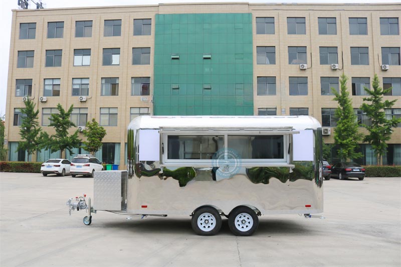 13ft stainless steel food trailer to America