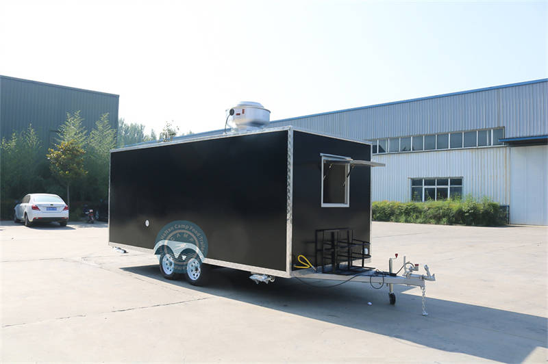 16ft Black Food Trailer To America