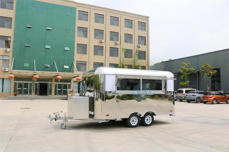 13ft stainless steel food trailer to America