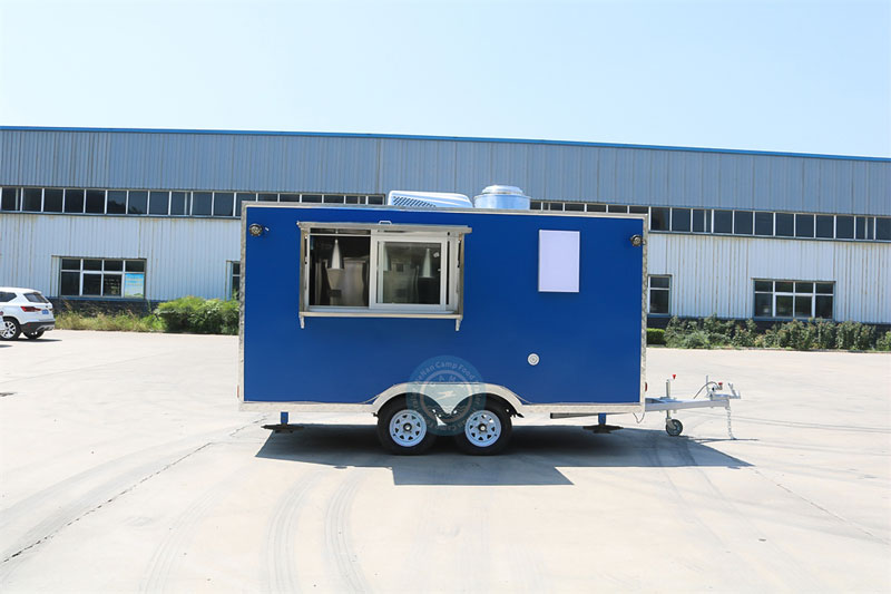 13ft blue food trailer America