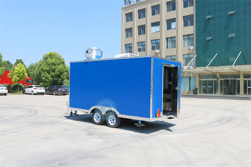 13ft blue food trailer to America