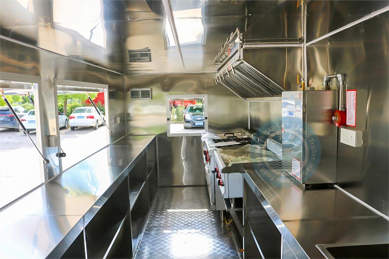 18ft Food Trailer With Grill inner overview