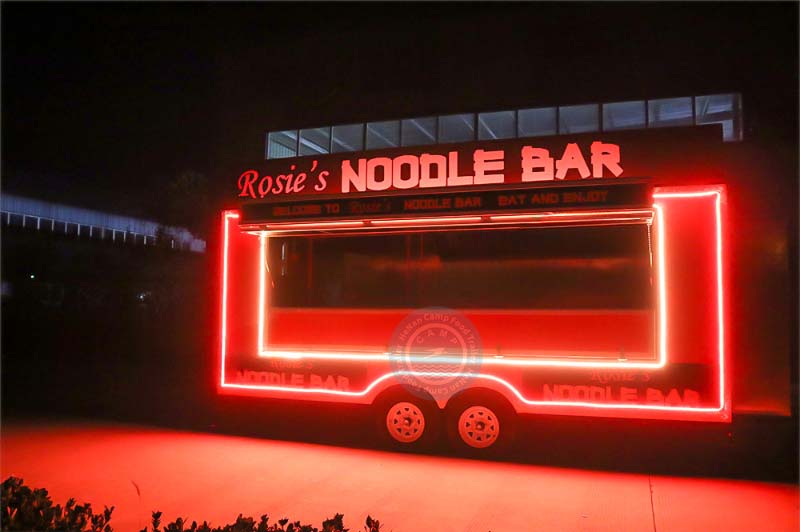 noodle trailer in red light