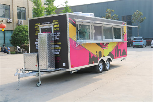 18ft Mexican Food Trailer side view