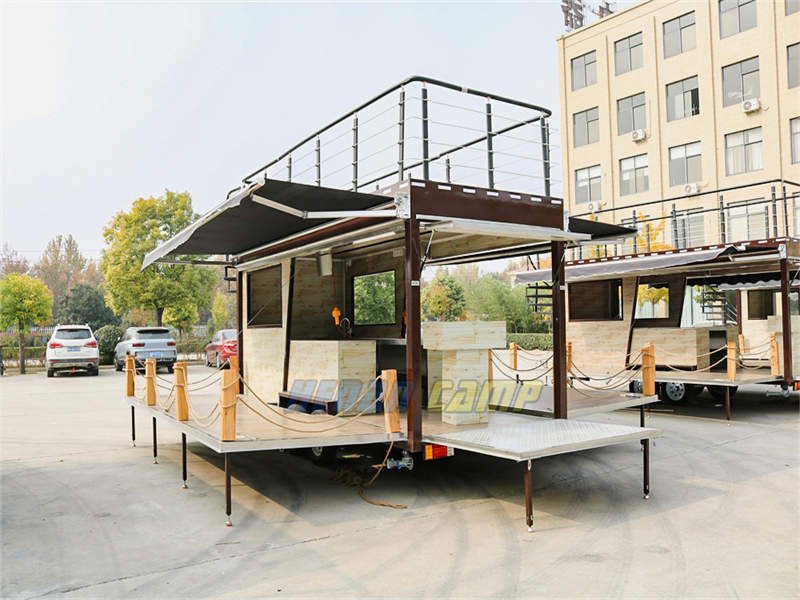 16ft double decker coffee trailer to Luxembourg