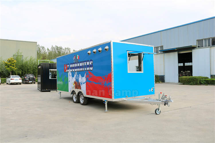 18ft fast food trailer front view
