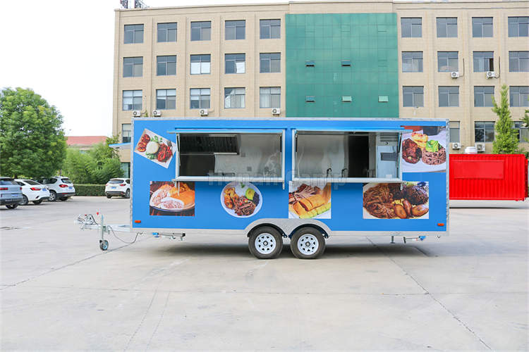 18ft fast food trailer front view