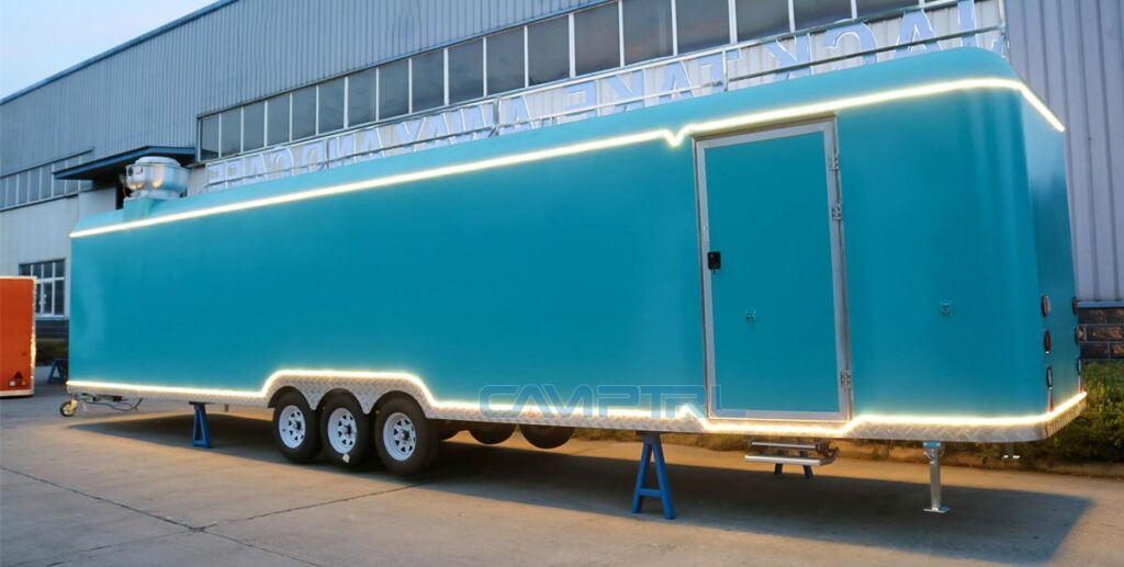 36ft Galvanized Food Truck back view