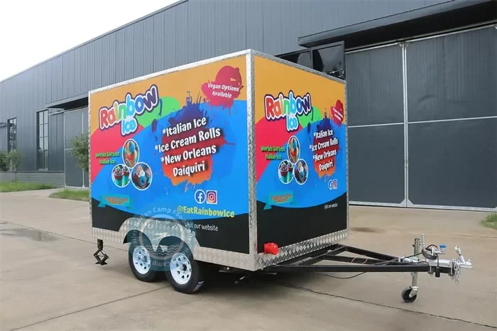 10ft mobile shaved ice trailer